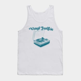 Vinyl Junkie // Retro Turntable Fan Design Tank Top